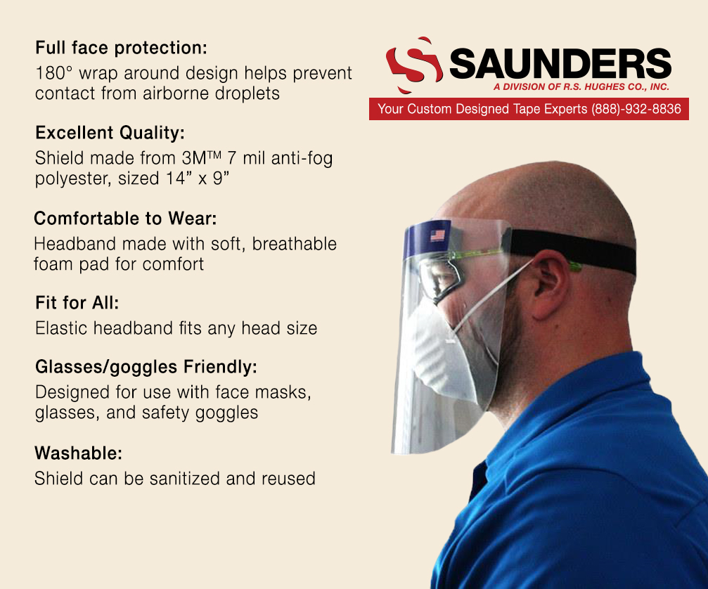 Saunders R.S. Hughes Exclusive Anti-Fog Face Shield