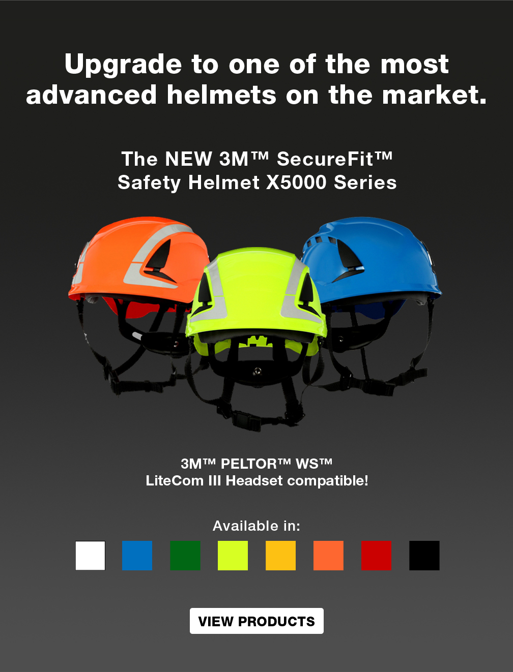 The NEW 3M™ SecureFit™ Safety Helmet X5000 Series