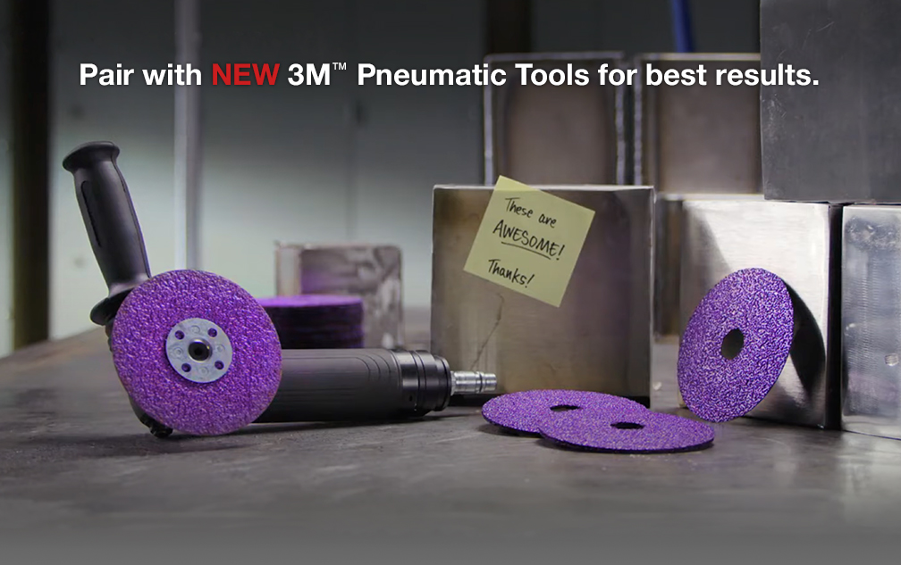 3M™ Cubitron™ II Fibre Disc 982CX Pro & 3M™ Pneumatic Tools