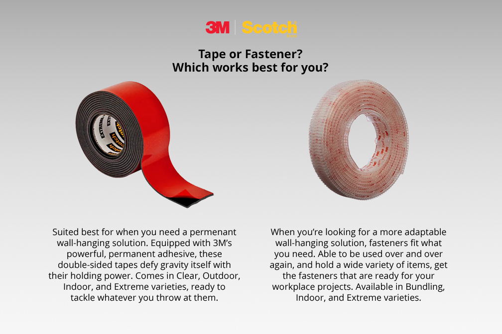Tape or Fastener? Which works best for you?
