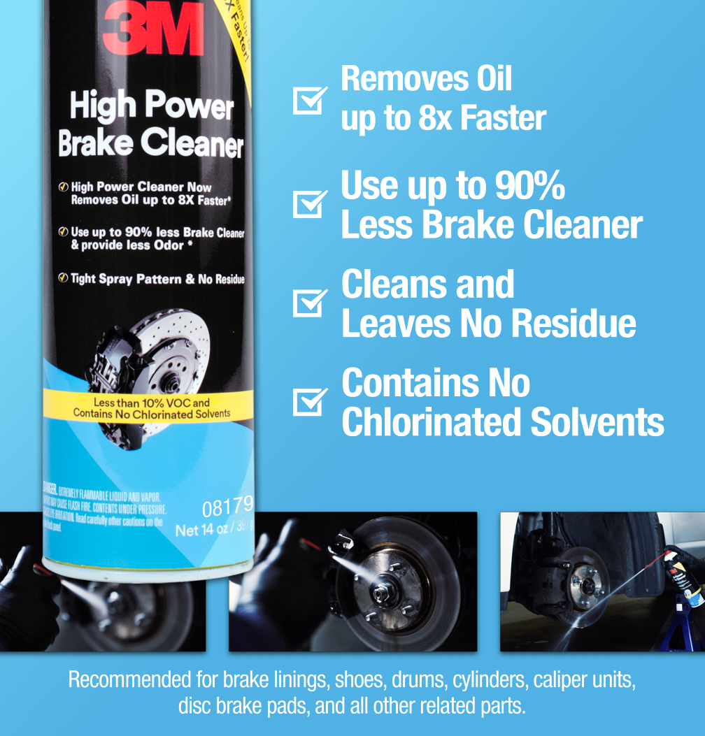 Removes Oil up to 8x Faster, Use Up to 90% Less Brake Cleaner, Cleans and Leaves No Residue, Contains No Chlorinated Solvents