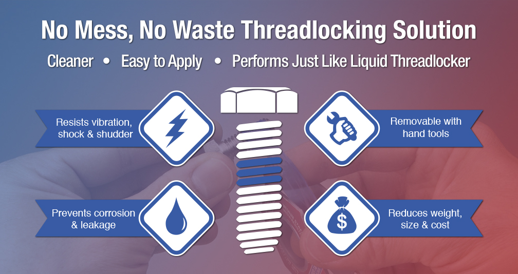 No mess, no waste threadlocking solution