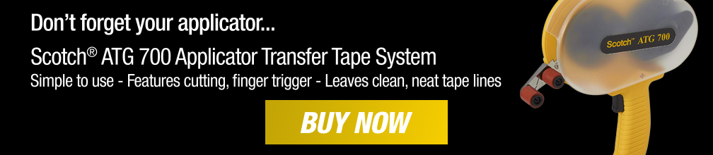 Don't forget your applicator...Scotch® ATG 700 Applicator Transfer Tape System