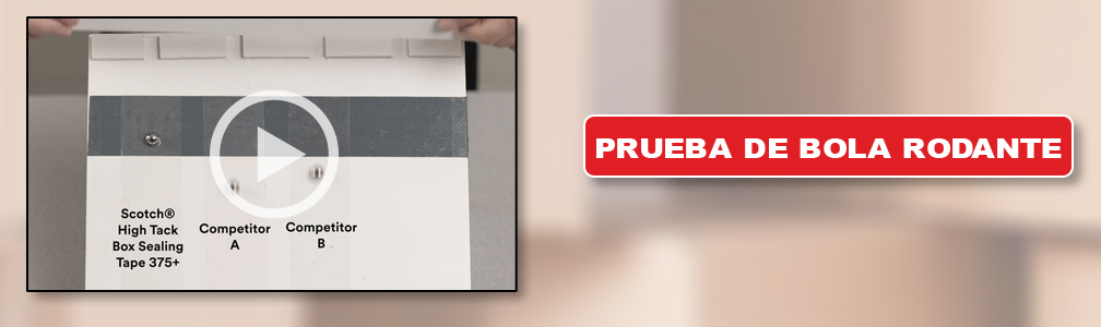 Scotch 375+ Packaging Tape - Roll Ball Test