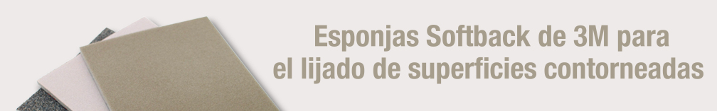 Esponjas Softback de 3M para el lijado de superficies contorneadas