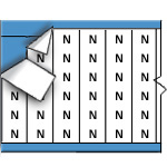 Solid Letters Wire Marker Card (B-500; Black on White; N; 1.50" (38 mm); Matte Repositionable Vinyl Cloth) thumbnail