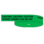 Identoline® Underground Warning Tape - Sewer (CAUTION: BURIED SEWER LINE BELOW; Sewer) thumbnail