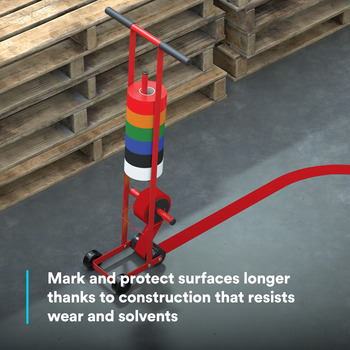 3M 471 Red Marking Tape - 1 in Width x 36 yd Length - 5.2 mil Thick - 68821